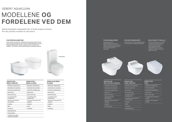 AquaClean Sela Square Vegghengt Dusjtoalett